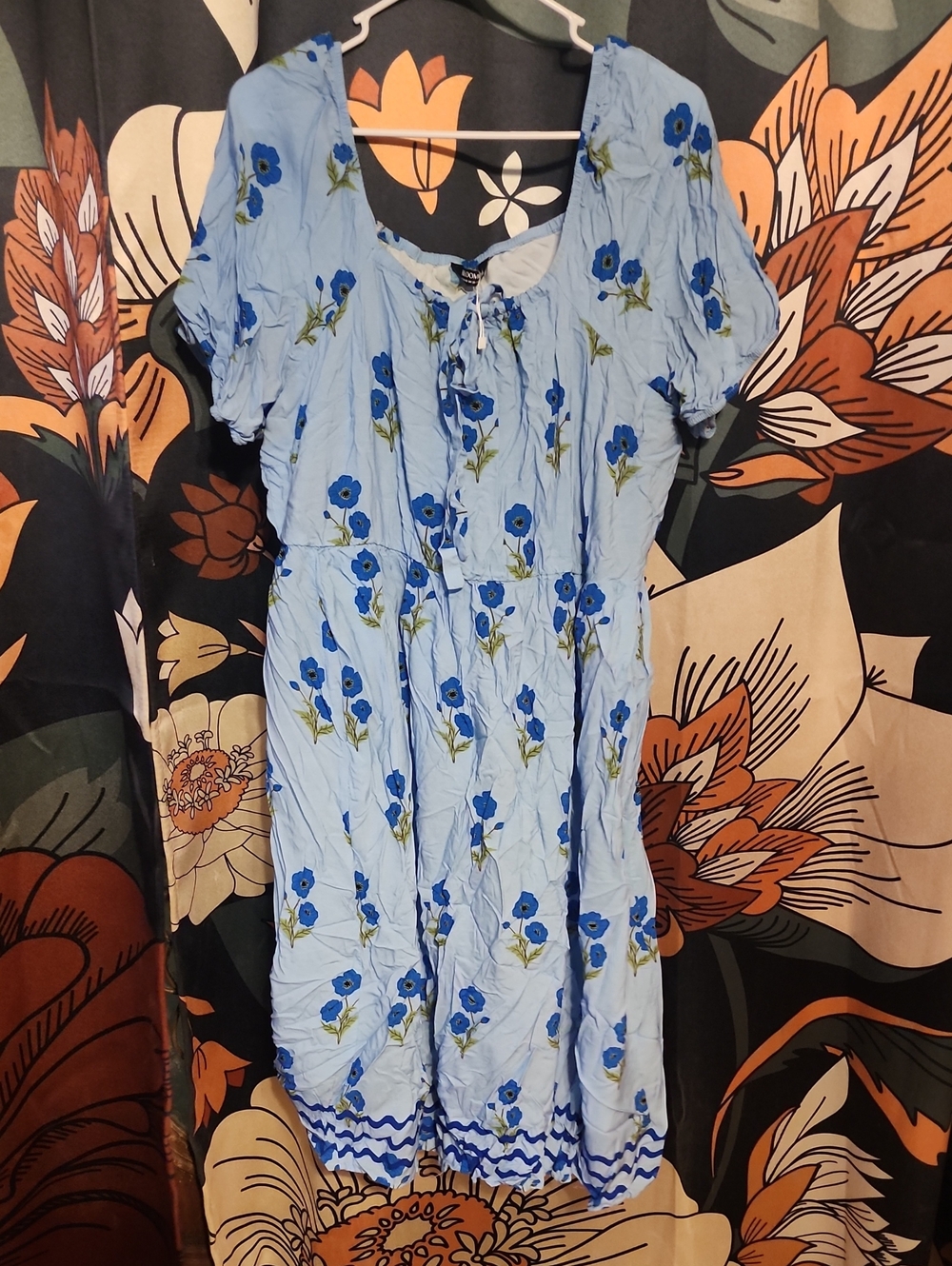 BloomChic Light Blue Floral Mini Dress